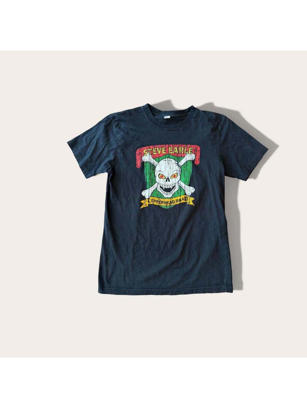 Steve Earle & The Dukes Copperhead Road Black Graphic T-Shirt
